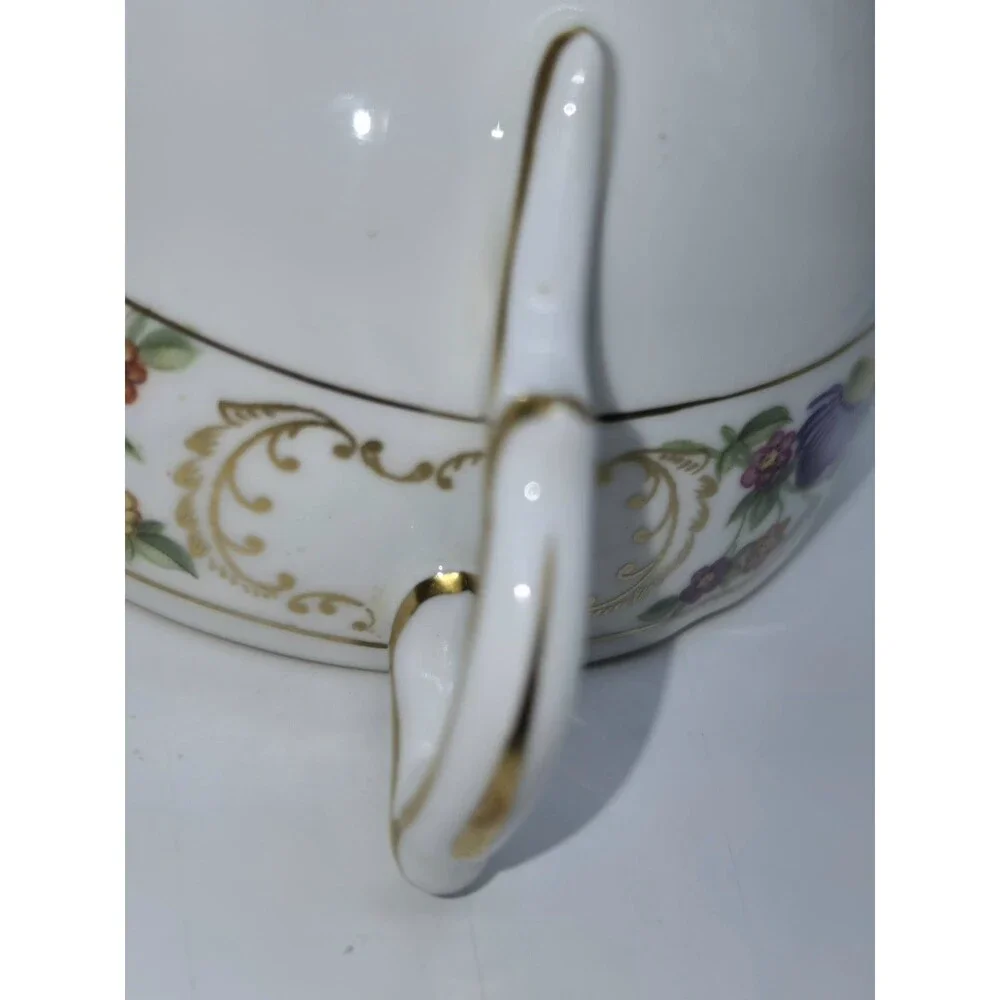 Hammersley Dresden Sprays Bone China Teacup Saucer Set Floral Gold Rim England